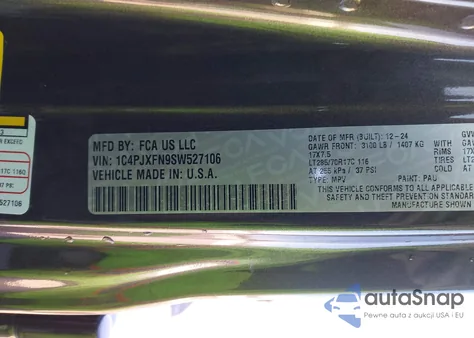 2025 Jeep Wrangler 4-Door Rubicon 4X4 from USA, damaged, VIN 1C4PJXFN9SW527106